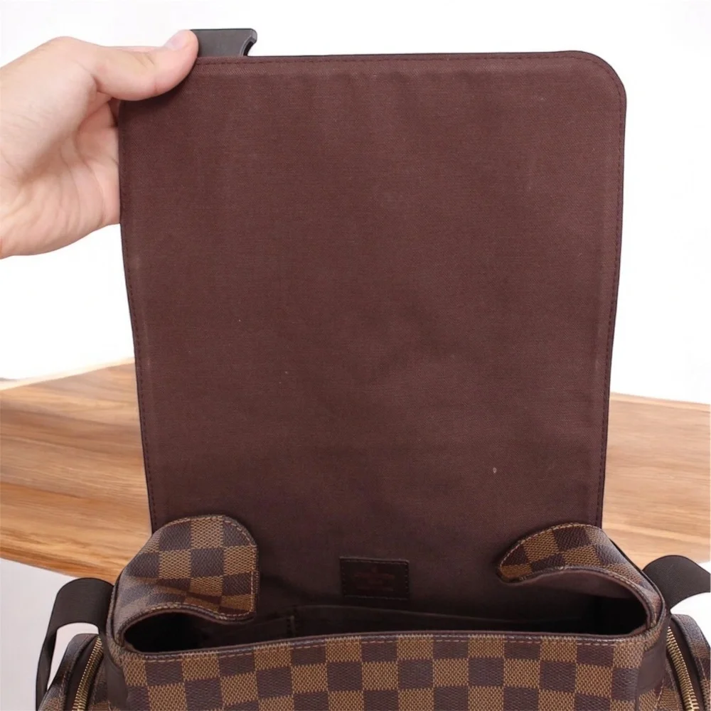 Louis Vuitton Melville Reporter Damier Ebene Messenger Crossbody Bag P0006